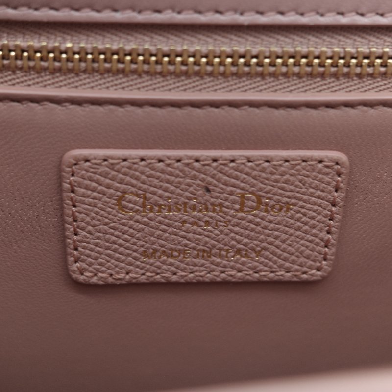Dior 迪奧 30 Montaigne 粉色 顆粒紋小牛皮 翻蓋鏈帶包 肩背包-22