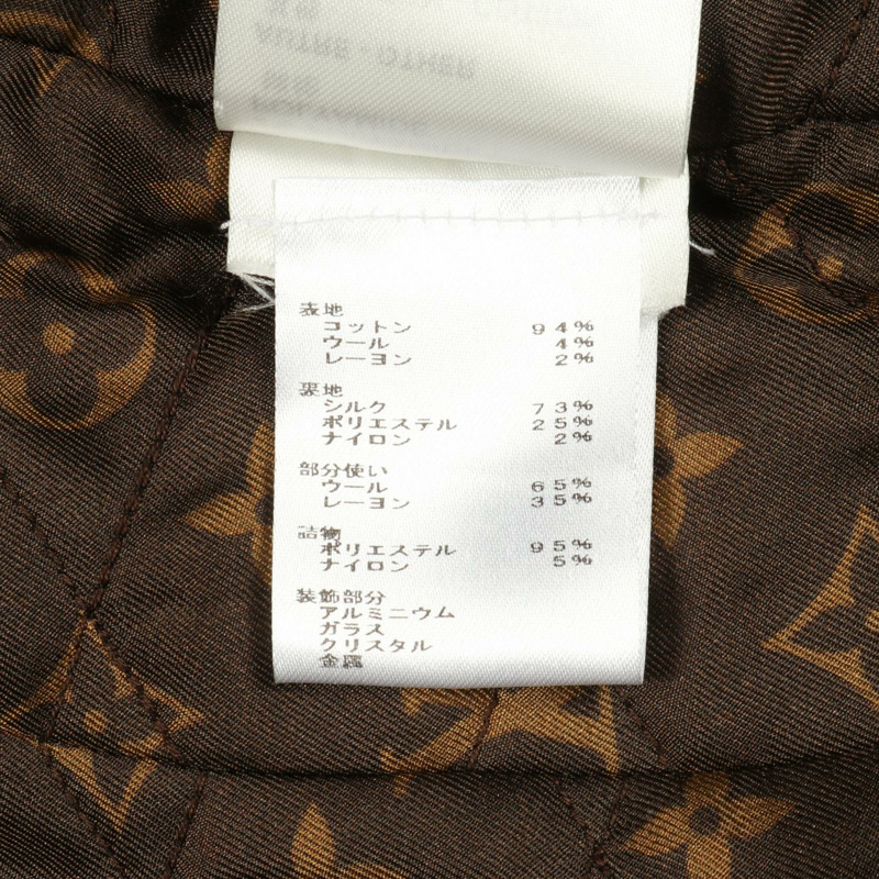 路易威登 (LOUIS VUITTON) 粗花呢外套 RW221B MR2 FMVB68 羊毛/棉/人造絲混紡 灰色/黑色 二手 女款-4