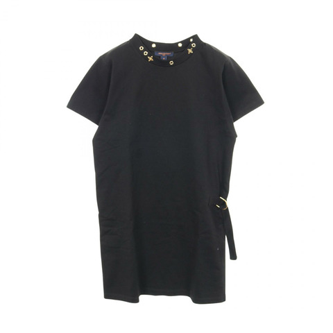 路易威登 (LOUIS VUITTON) 女裝洋裝 #M 短袖束腰棉黑色二手女款