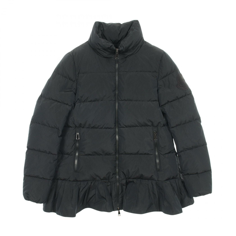 MONCLER BRUNEC 黑色聚酯羽絨服,二手女款-0