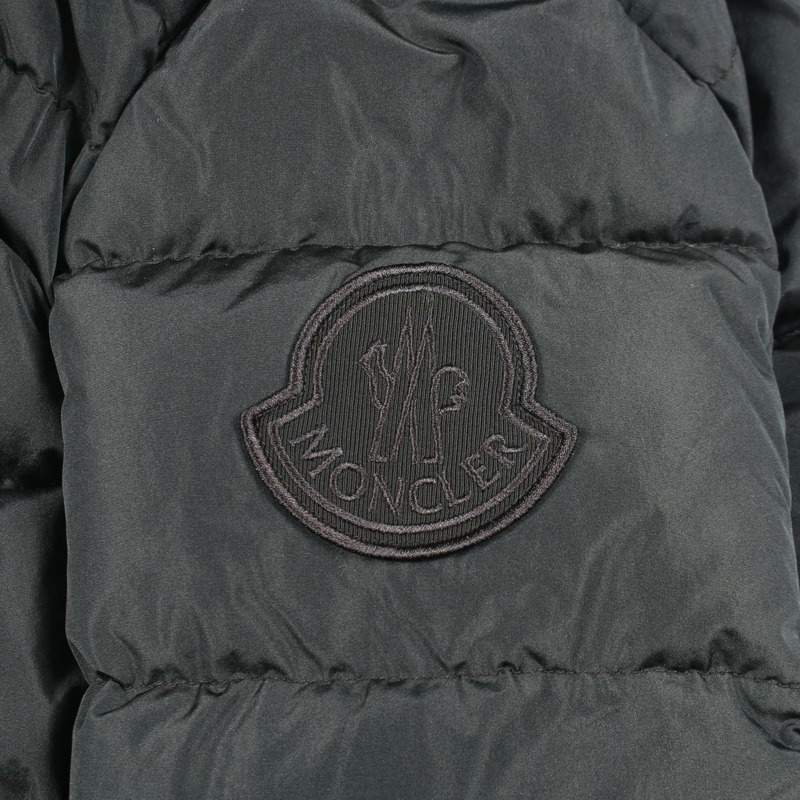 MONCLER BRUNEC 黑色聚酯羽絨服,二手女款-5