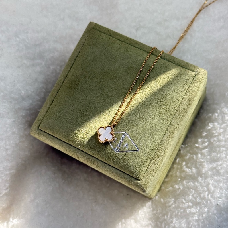 Vca 白貝母 項鍊 小號-2