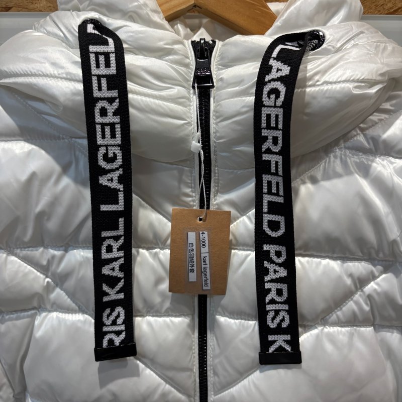 【美收精品】KARL LAGERFELD白色羽絨外套 4-1000-2