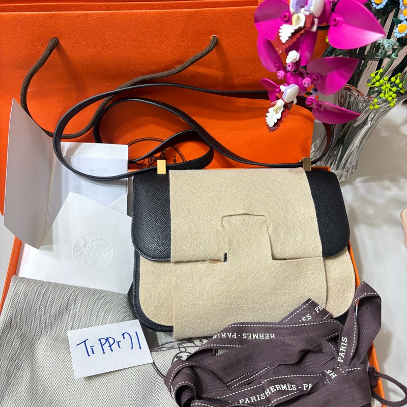 Hermès Constance 愛馬仕 24 康康24 新版 單層 黑玫瑰金 k刻-1