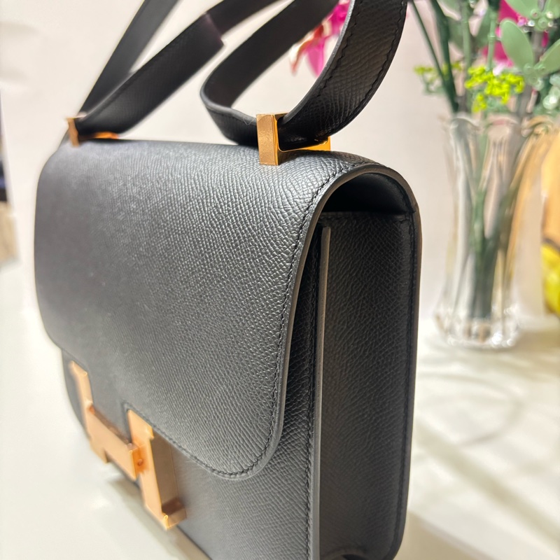 Hermès Constance 愛馬仕 24 康康24 新版 單層 黑玫瑰金 k刻-3