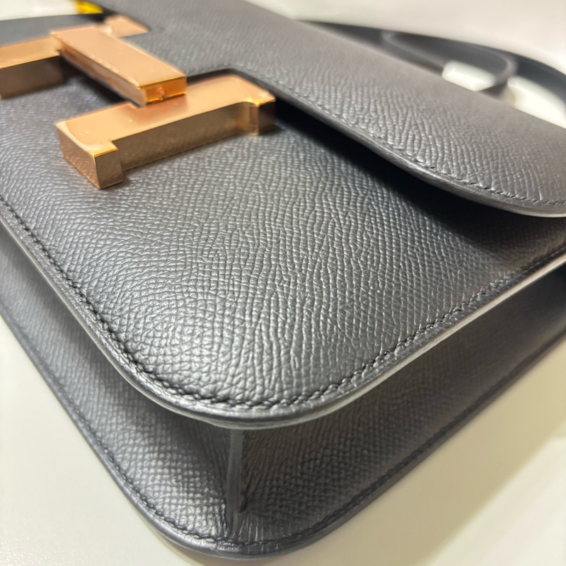 Hermès Constance 愛馬仕 24 康康24 新版 單層 黑玫瑰金 k刻-8