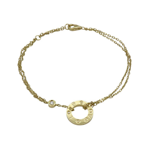 18K黃金 單鑽 Love 手鍊【Cartier 卡地亞】 B6038300