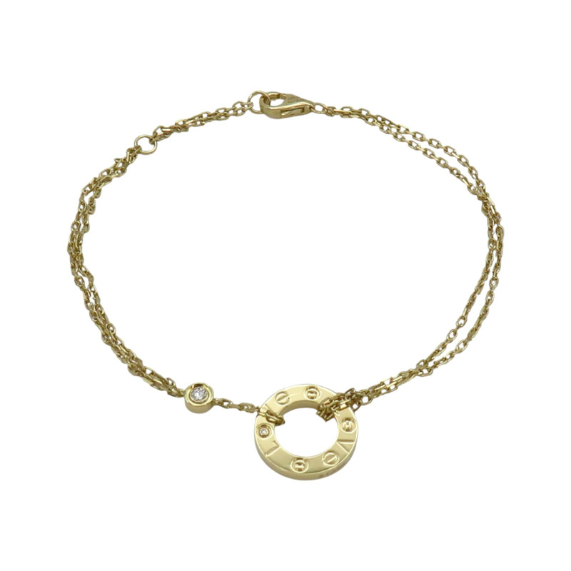 18K黃金 單鑽 Love 手鍊【Cartier 卡地亞】 B6038300-0