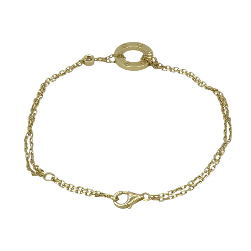 18K黃金 單鑽 Love 手鍊【Cartier 卡地亞】 B6038300-1