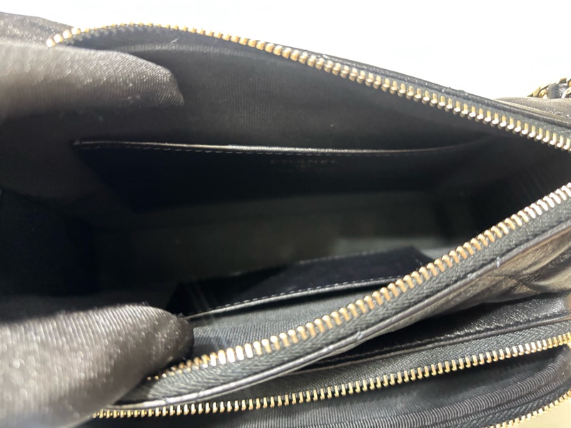 Chanel 香奈兒 晶片款  25c 黑金 相機包-12