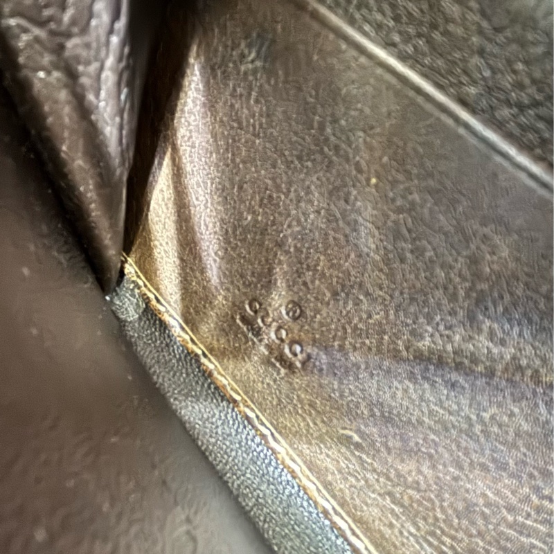 GUCCI 古馳 皮革竹節拉鏈長夾 發財包-9