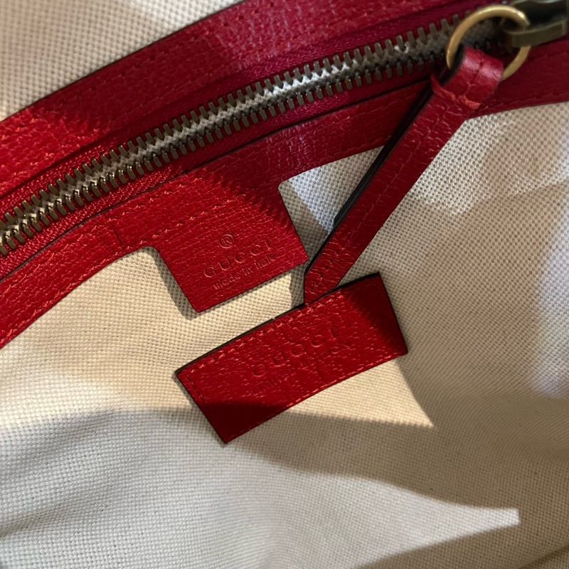 Gucci波士顿梗犬刺绣双肩包-13