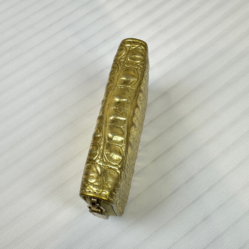 香奈兒/Chanel 古埃及系列 金色鱷魚紋牛皮錢包卡包11x7x2cm-4