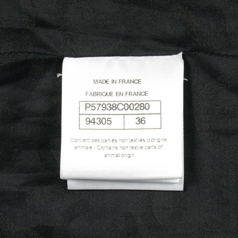 香奈兒鏤空邊飾皮革牛仔褲 P57938C00280 羊皮黑色二手女裝-5