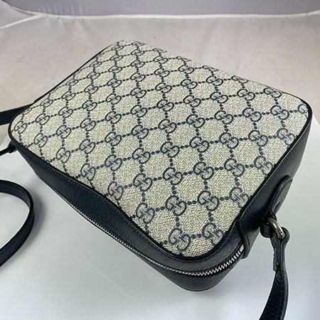 ＊奢華大道國際精品＊【G1815】GUCCI深藍色牛皮/PVC 1955馬銜鐵相機包 645454-3