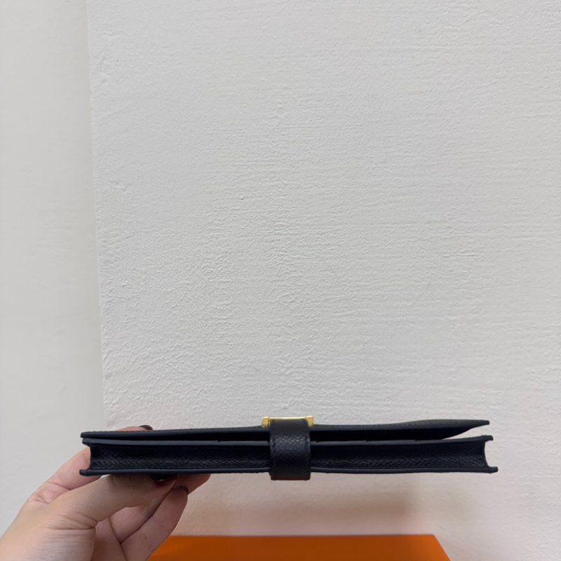 Hermes Bearn 黑銀長夾 D刻-17