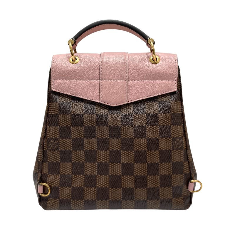 LOUIS VUITTON 路易威登 N42259 CLAPTON BACKPACK PVC帆布 老花 後背包 側背包 棕色/粉紅-2