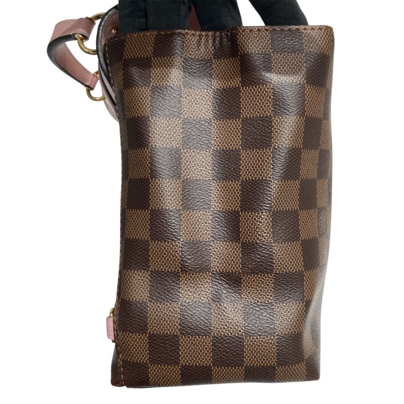 LOUIS VUITTON 路易威登 N42259 CLAPTON BACKPACK PVC帆布 老花 後背包 側背包 棕色/粉紅-7