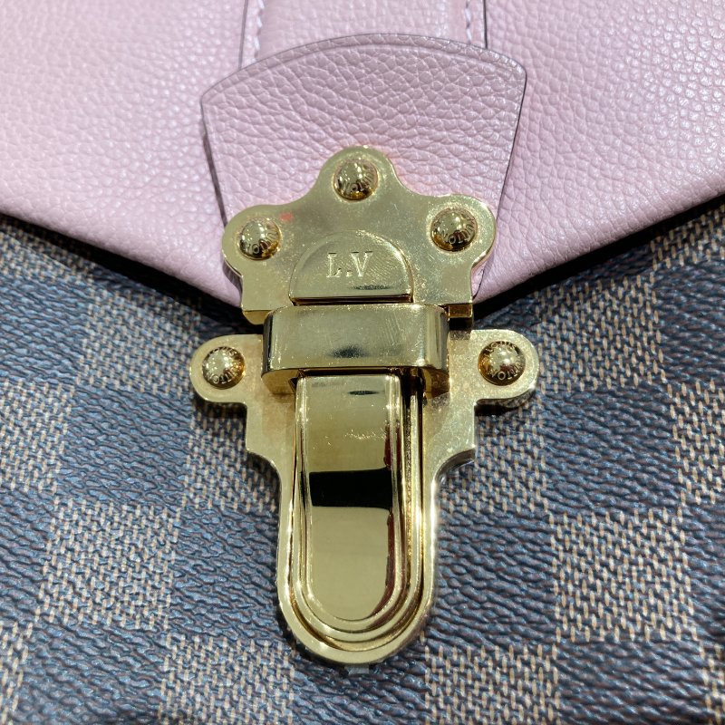 LOUIS VUITTON 路易威登 N42259 CLAPTON BACKPACK PVC帆布 老花 後背包 側背包 棕色/粉紅-17
