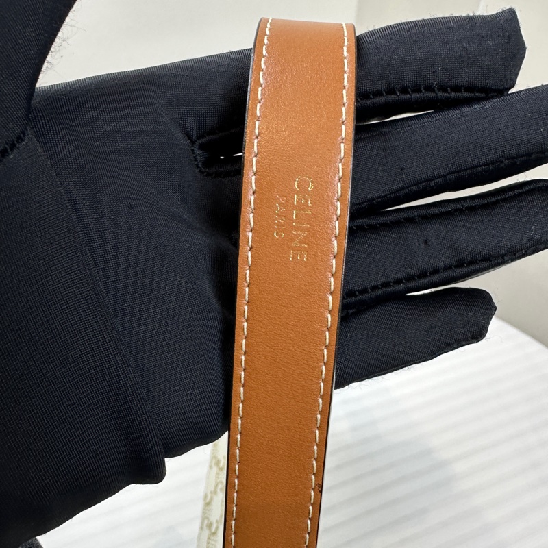 賽琳/Celine 中號Ava白色凱旋門老花碗豆腋下包24x8x17cm-6