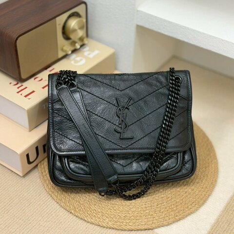 （全黑鐵標！稀有！更帥氣😎）🏷YSL 聖羅蘭．Niki Baby 新款D扣 So Black