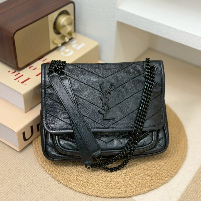 (全黑鐵標!稀有!更帥氣😎)🏷YSL 聖羅蘭.Niki Baby 新款D扣 So Black-0