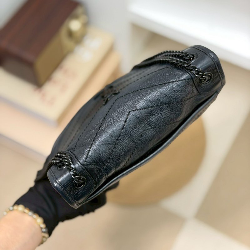 (全黑鐵標!稀有!更帥氣😎)🏷YSL 聖羅蘭.Niki Baby 新款D扣 So Black-13