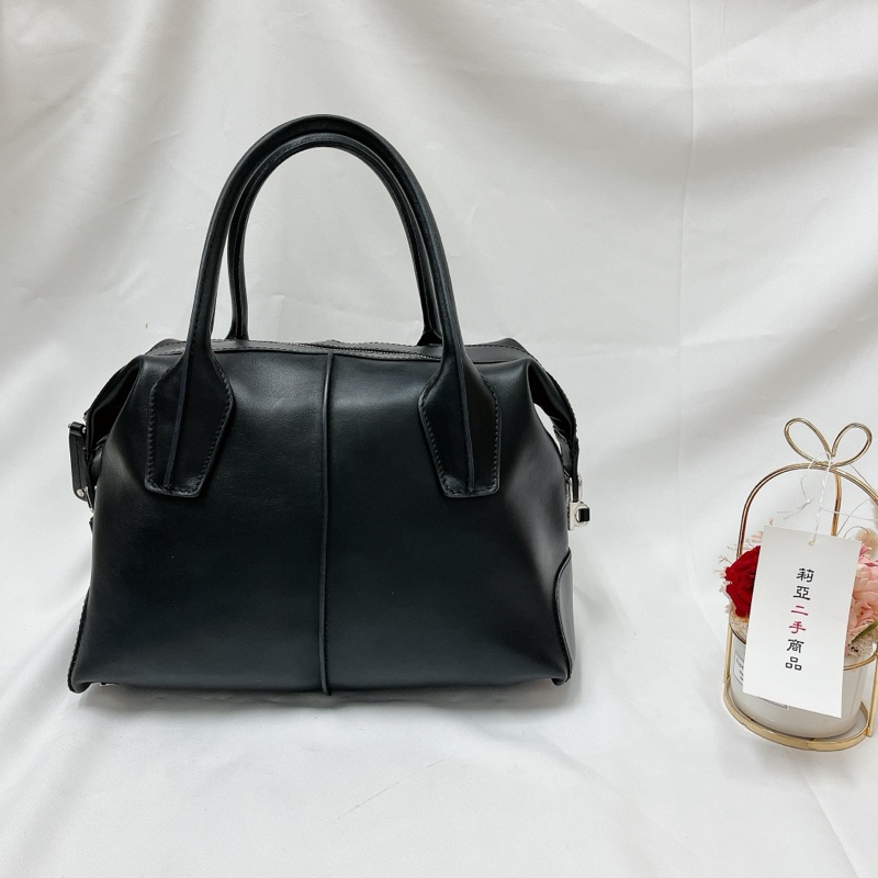 莉亞精品♡ Tods 黑皮革兩用包-3
