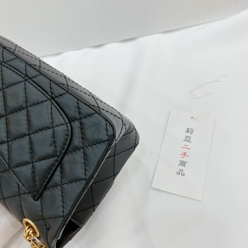 莉亞精品♡ Chanel AS0874 2.55 黑金 迷你20cm 二手-8