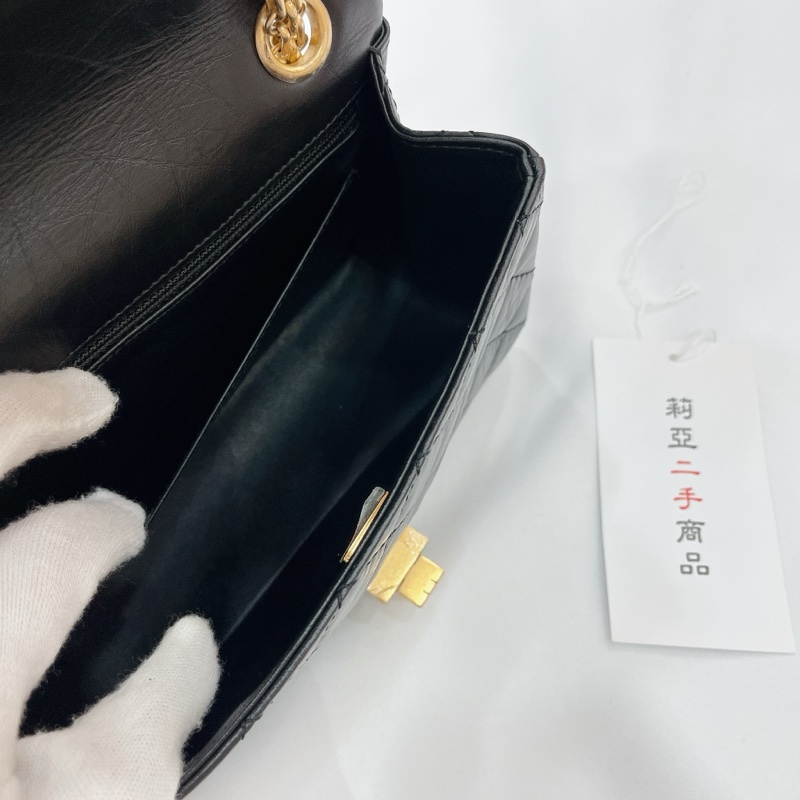 莉亞精品♡ Chanel AS0874 2.55 黑金 迷你20cm 二手-18