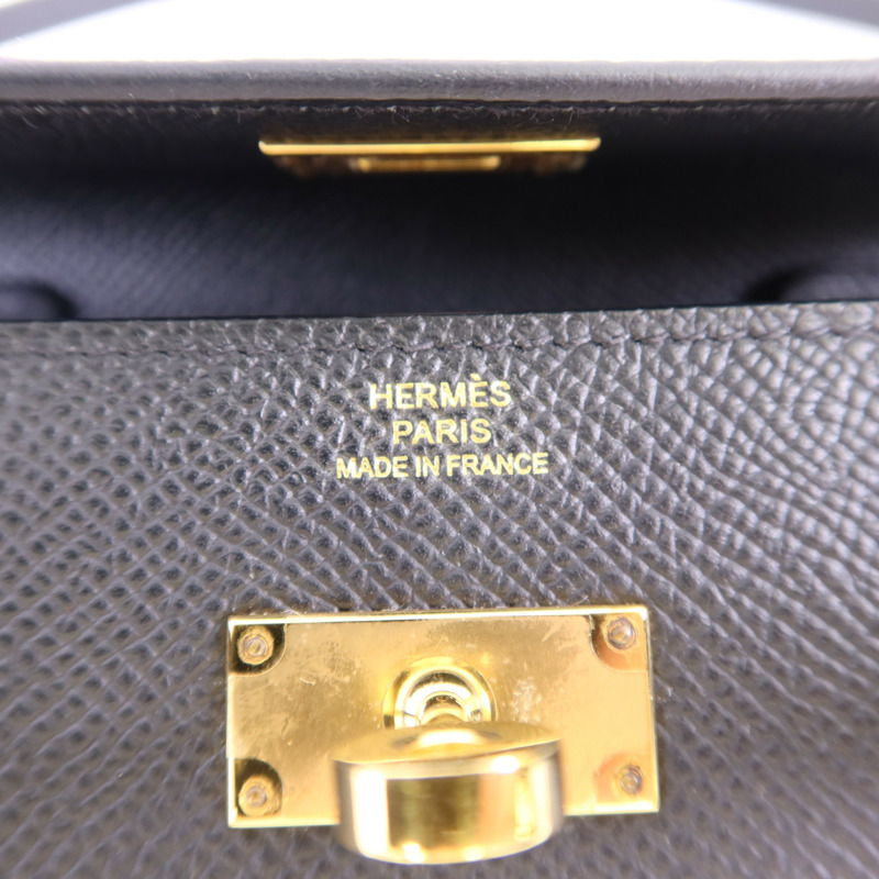 HERMES Epsom皮革Kelly To Go金扣肩背袋Noir-6