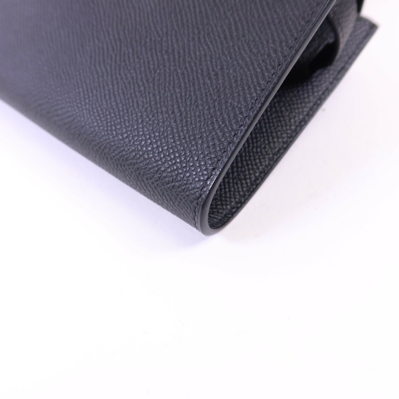 HERMES Epsom皮革Kelly To Go金扣肩背袋Noir-12