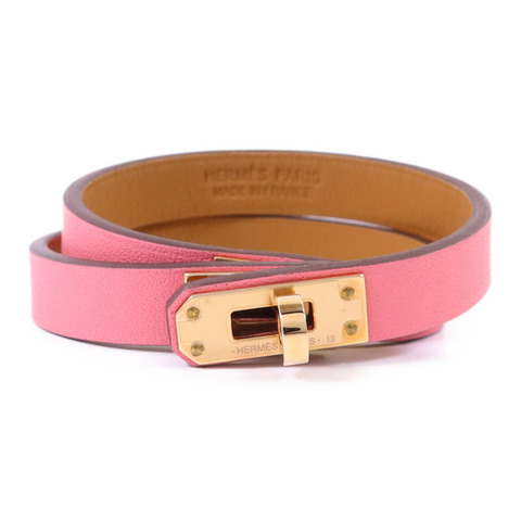 HERMES Swift皮革Mini Kelly Double Tour Bracelet金扣手鐲