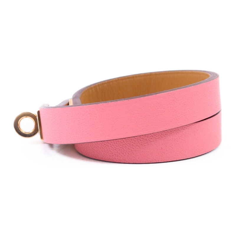 HERMES Swift皮革Mini Kelly Double Tour Bracelet金扣手鐲-1