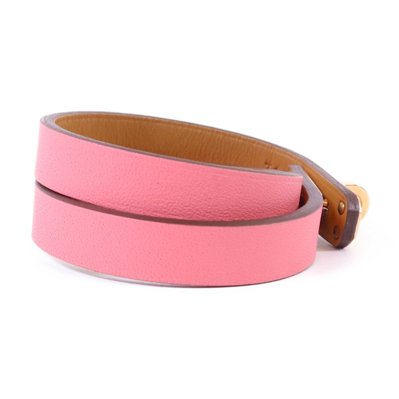 HERMES Swift皮革Mini Kelly Double Tour Bracelet金扣手鐲-3