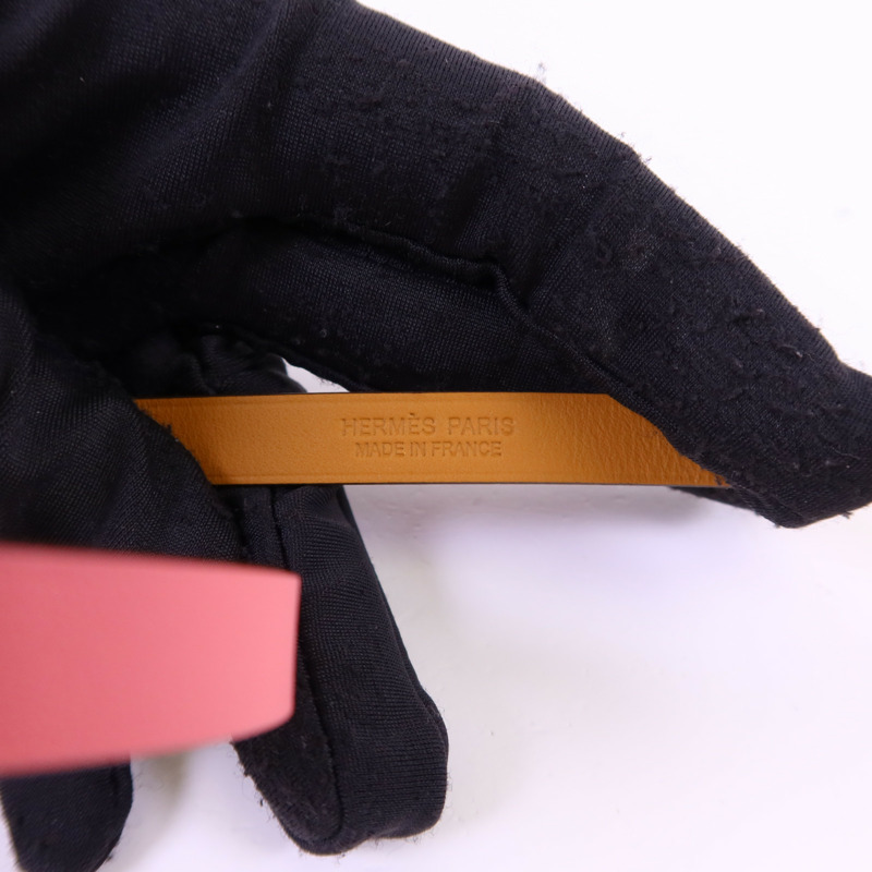 HERMES Swift皮革Mini Kelly Double Tour Bracelet金扣手鐲-10