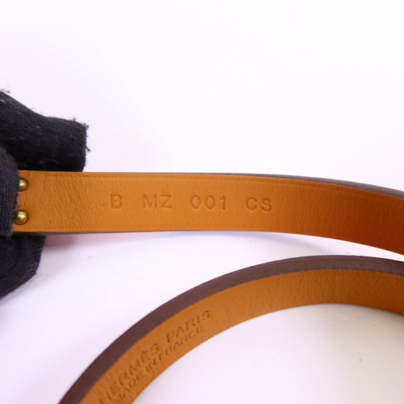 HERMES Swift皮革Mini Kelly Double Tour Bracelet金扣手鐲-11