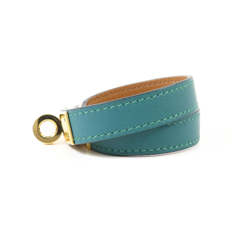 HERMES Swift皮革Kelly Double Tour Bracelet金扣手鐲-1