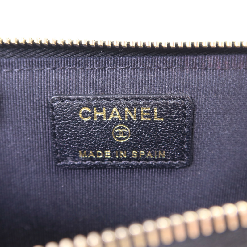 CHANEL 羊皮皮革Card Case金扣卡片套-5