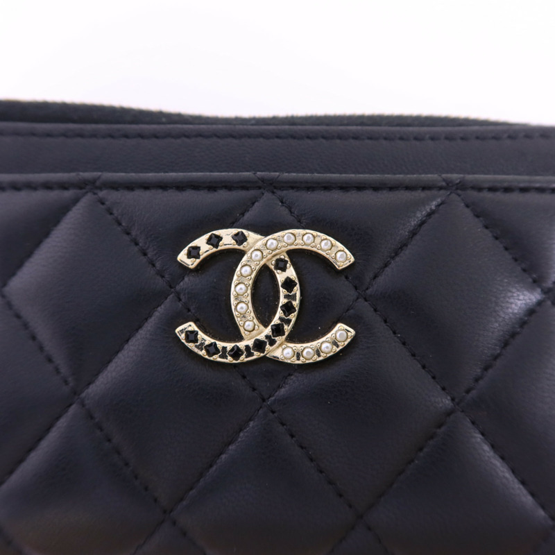 CHANEL 羊皮皮革Card Case金扣卡片套-7