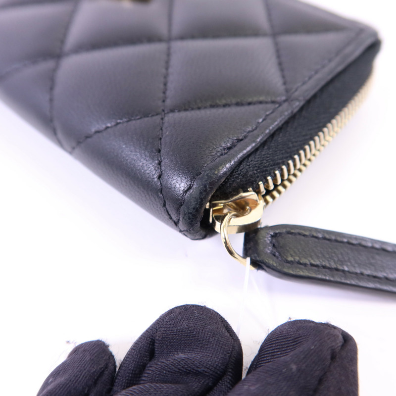 CHANEL 羊皮皮革Card Case金扣卡片套-8