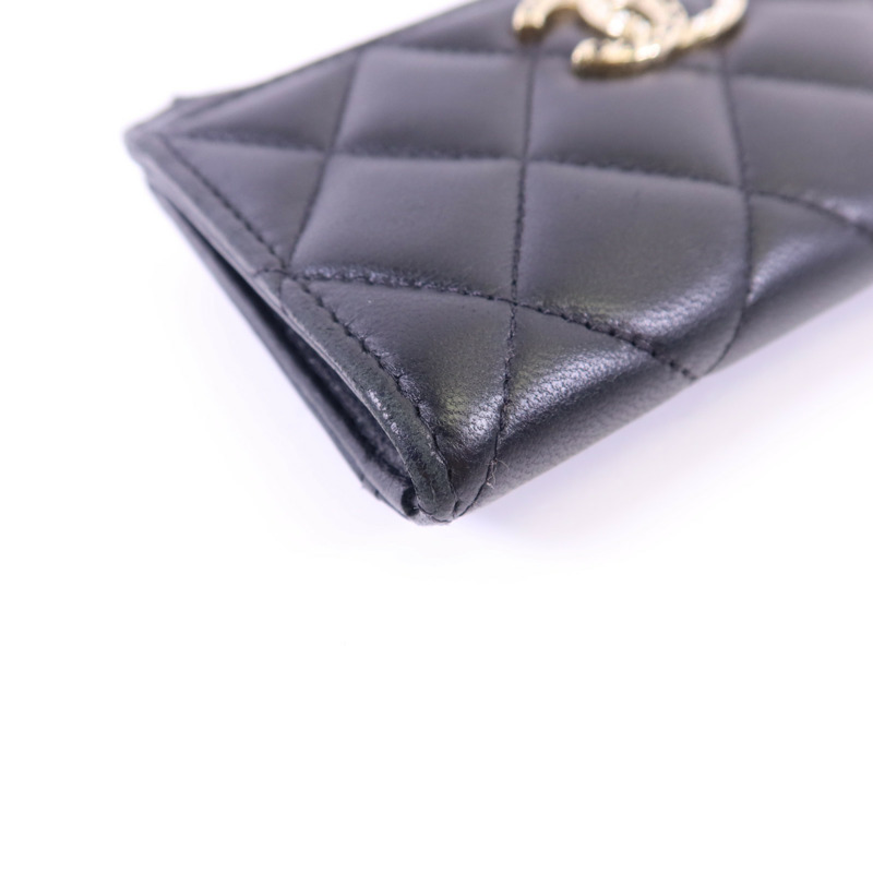CHANEL 羊皮皮革Card Case金扣卡片套-9