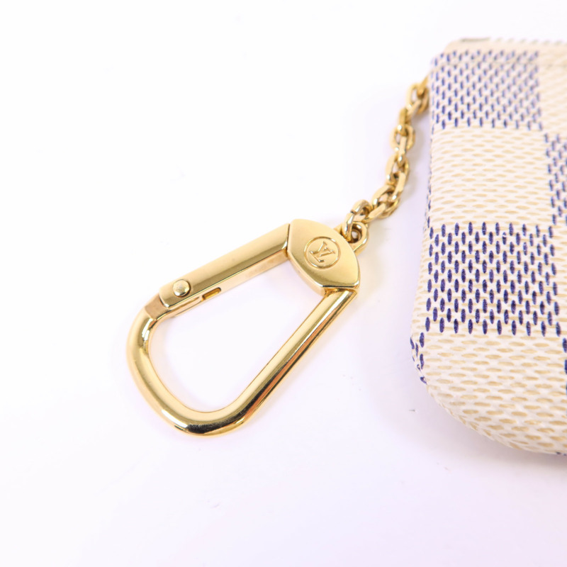 LOUIS VUITTON Damier Azur Pochette Cle金扣零錢包-8