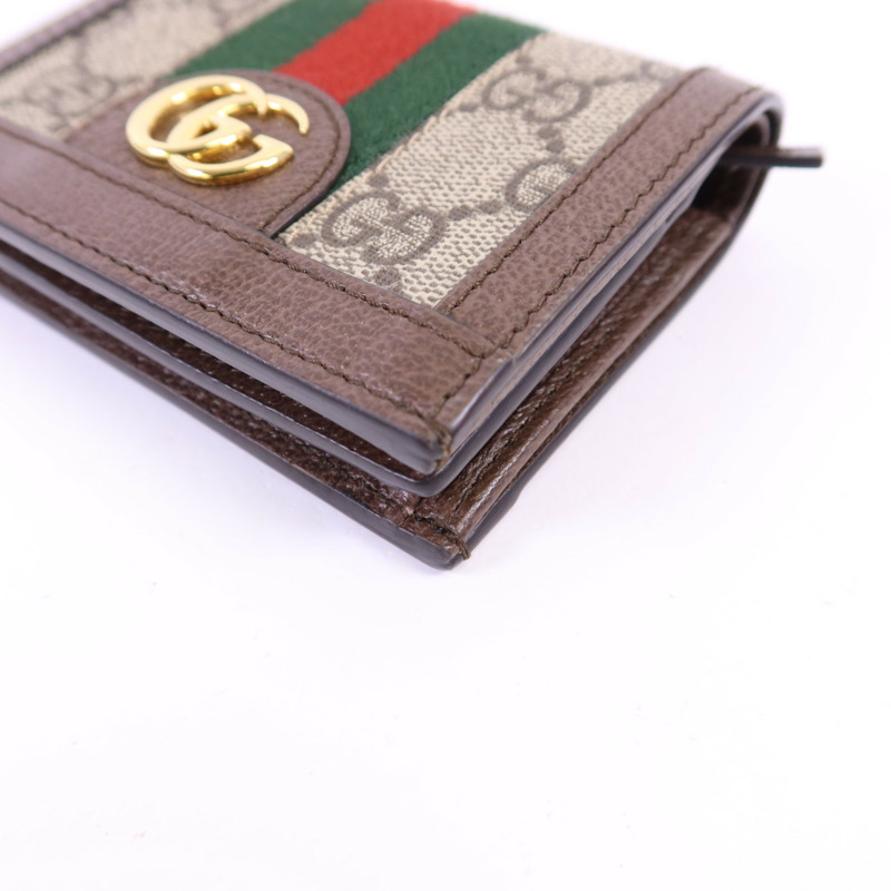 GUCCI 塗層帆布Ophidia Case Wallet金扣錢包-10