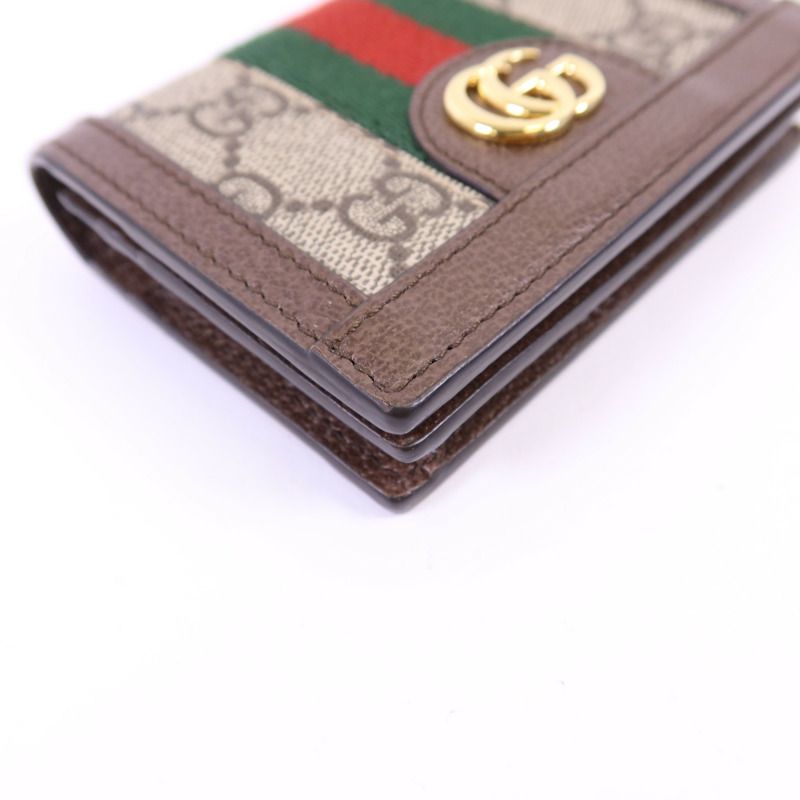 GUCCI 塗層帆布Ophidia Case Wallet金扣錢包-11