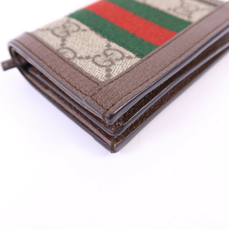 GUCCI 塗層帆布Ophidia Case Wallet金扣錢包-13
