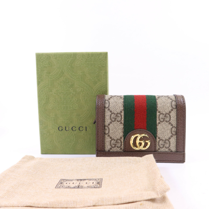 GUCCI 塗層帆布Ophidia Case Wallet金扣錢包-14