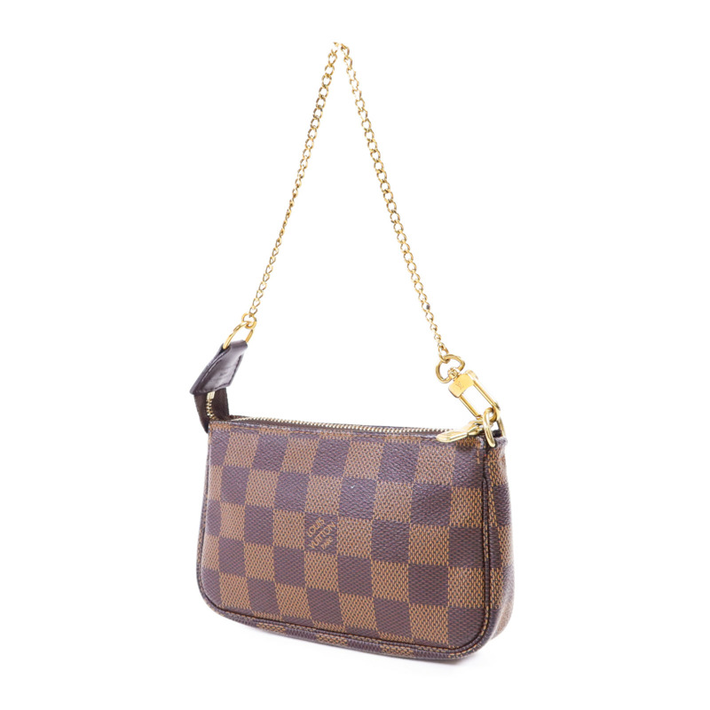 LOUIS VUITTON Damier Mini Pochette Accessories 金扣手拿包-1