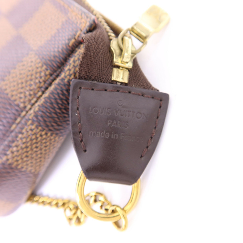 LOUIS VUITTON Damier Mini Pochette Accessories 金扣手拿包-5