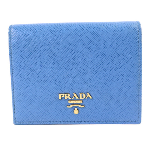PRADA 牛皮皮革Wallet金扣錢包